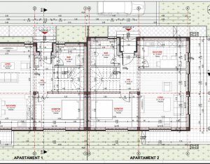 Duplex in complex, semifinisat, Chinteni, 4 dormitoare, 3 bai