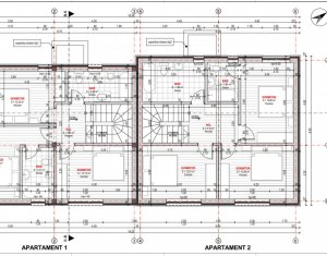 Duplex in complex, semifinisat, Chinteni, 4 dormitoare, 3 bai