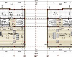 Teren intravilan autorizat cu 2 case individuale, Salicea