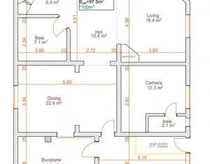 Casa individuala, 7 camere, 230 mp, Buna Ziua