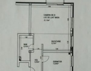  Apartament 2 camere, 58 mp + 4 mp balcon, parcare, CF la zi