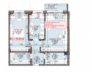 , 55.64m2 on Floresti