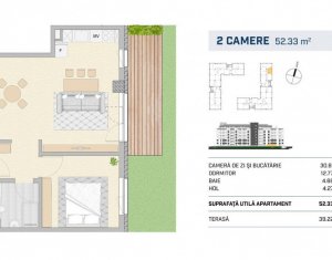 Apartament 2 camere, cu gradina, zona stazii Oasului