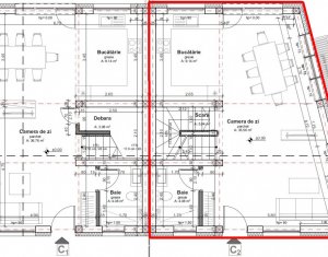 Duplex 4 camere, S+P+M, 156 mp utili, 280 mp teren,Dambul Rotund, zona linistita